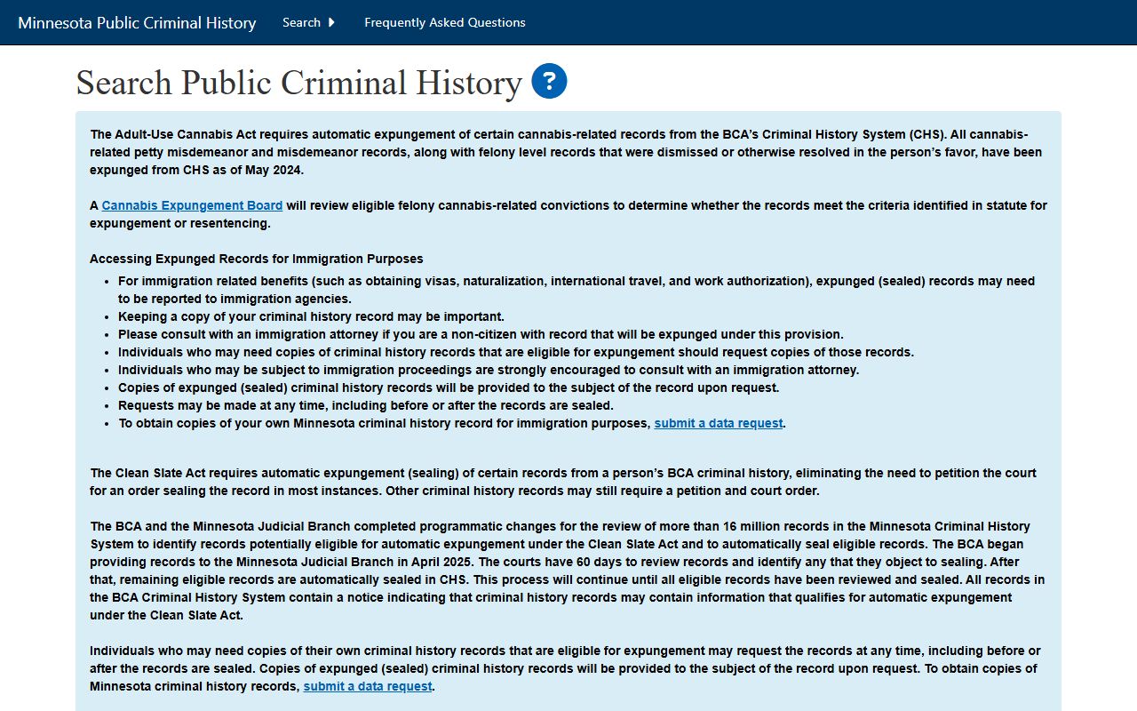 Hennepin County arrest records BCA Public Criminal History Search