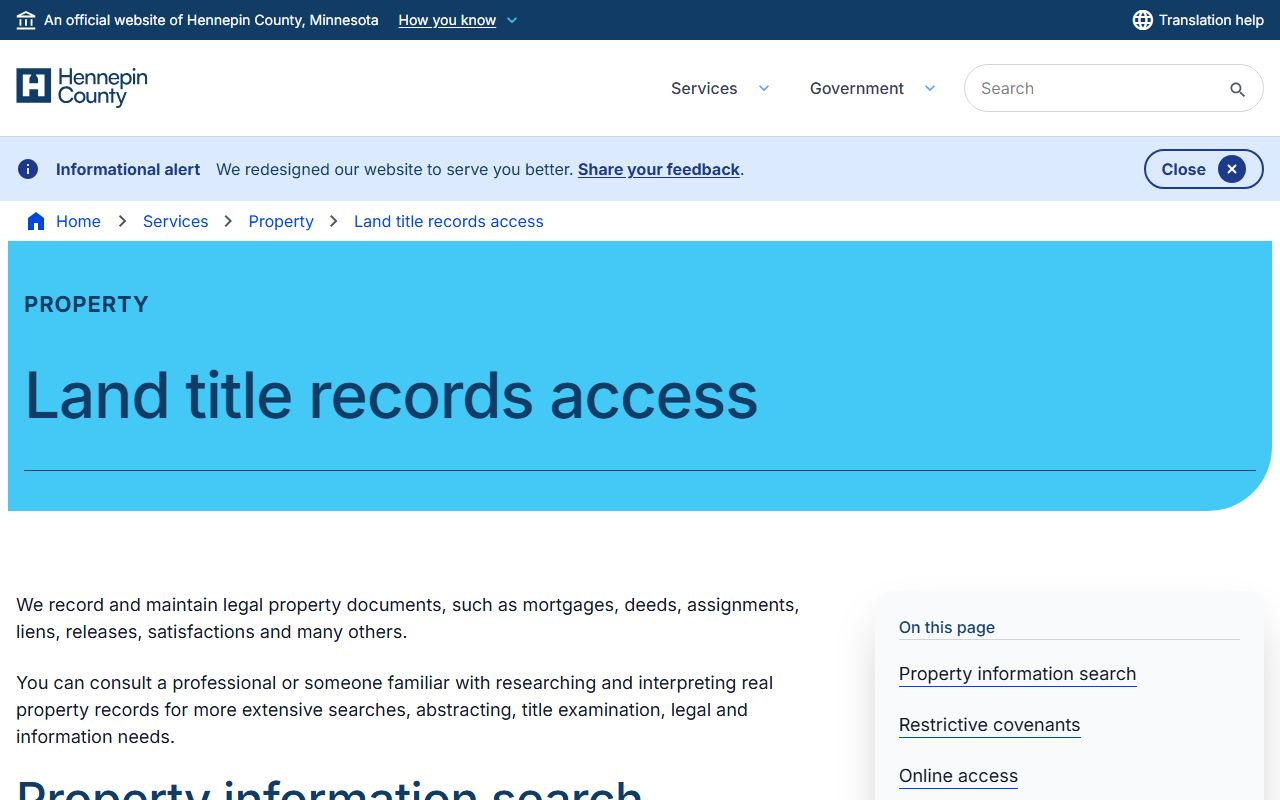 Hennepin County warrant records Hennepin property document copies